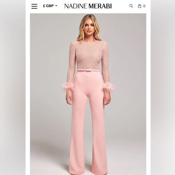 NADINE MERABI Pants - Brand New Nadine Merabi Pink Amelia Dress. Size SMALL